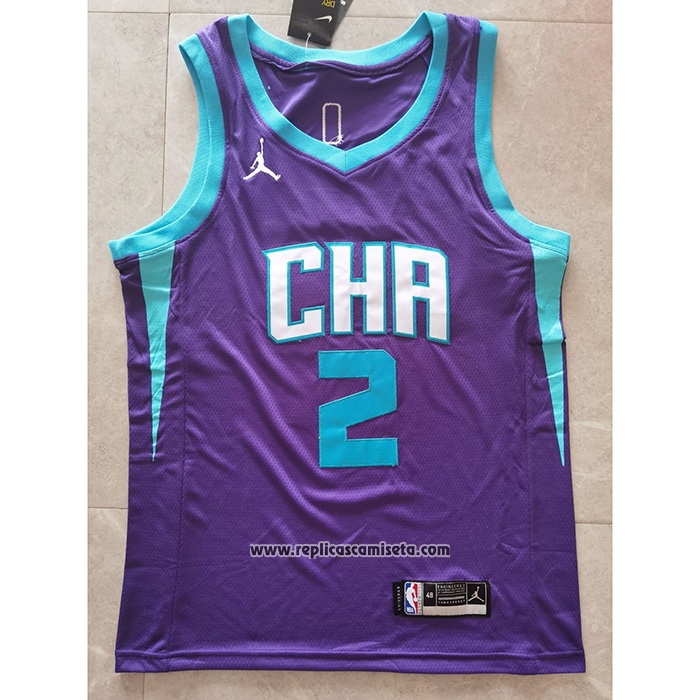 Camiseta Charlotte Hornets LaMelo Ball #2 Statement Edition Violeta